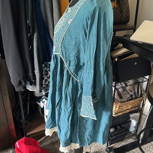 Nalli Casual Regular Sleeves Embroidered Women
Light Blue Top - Picture 5 of 6